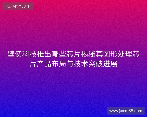 壁仞科技推出哪些芯片揭秘其图形处理芯片产品布局与技术突破进展